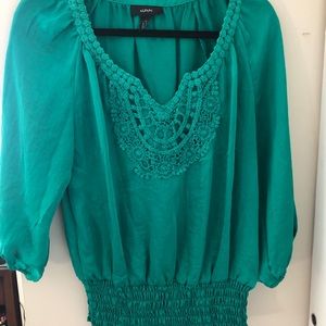 3/4 length blouse teal